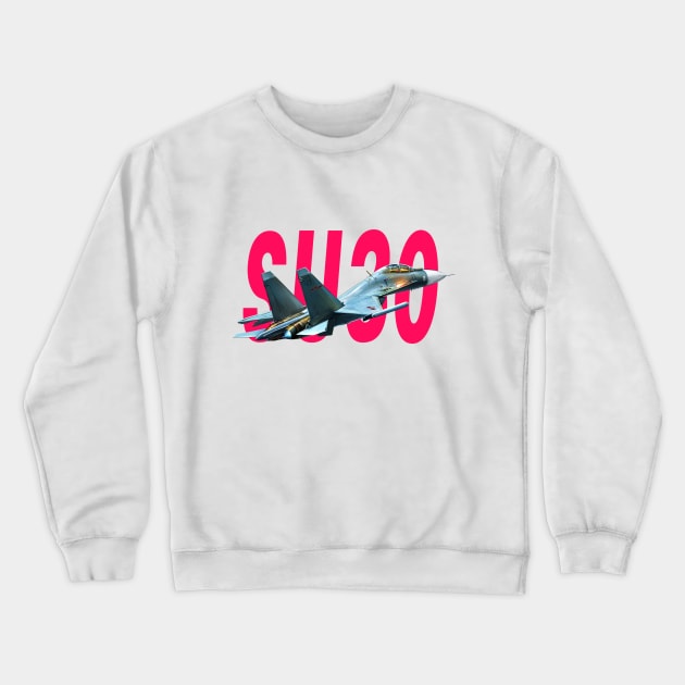 Sukhoi Su-30 fighter Crewneck Sweatshirt by mangbo